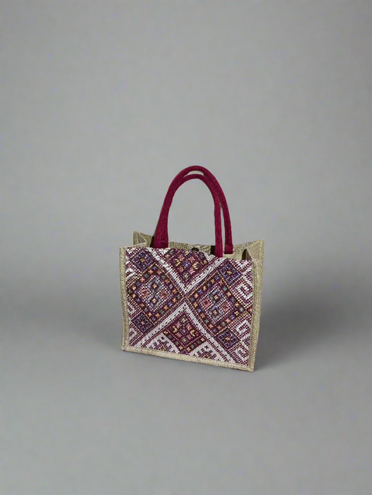Sac en lin bordeaux