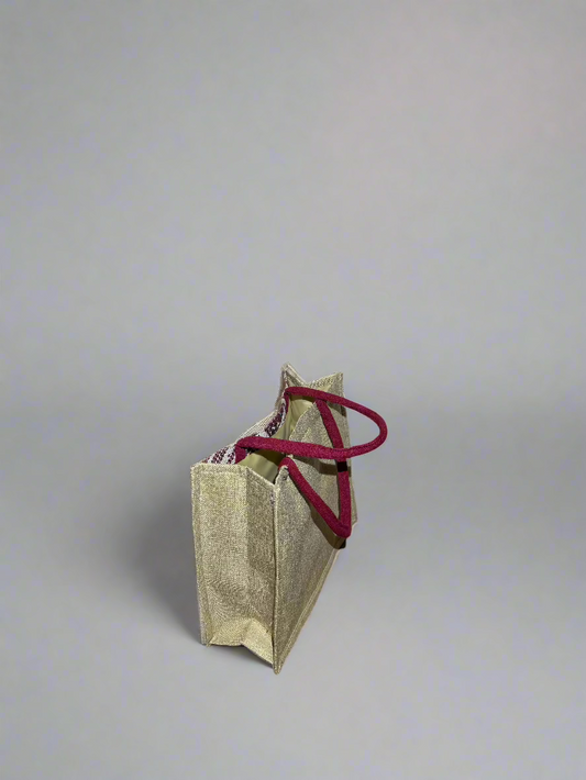 Sac en lin bordeaux